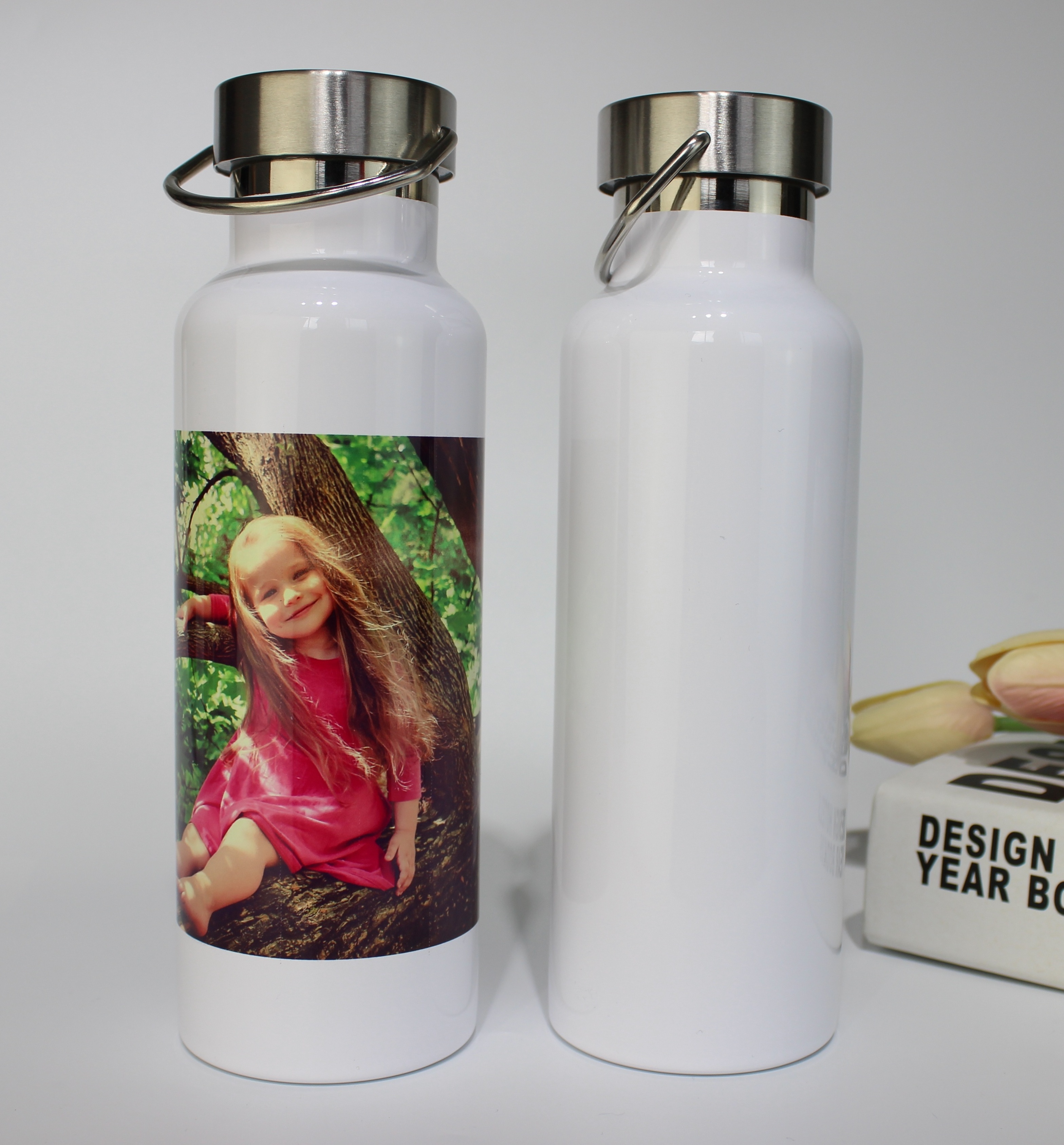 Water Bottle 600ml Stainless Steel Drinking Cup can be Custom for Sublimation