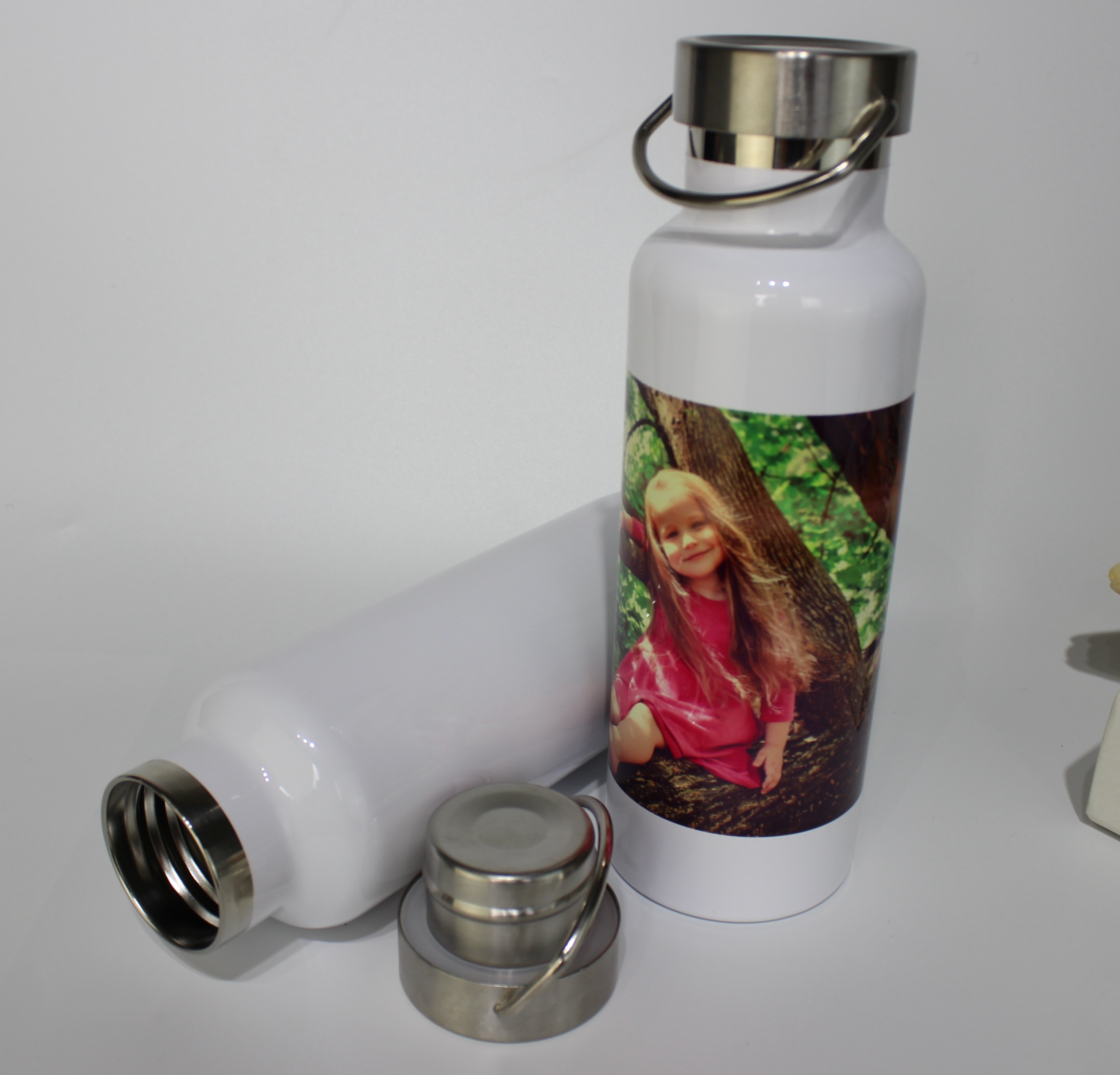 Water Bottle 600ml Stainless Steel Drinking Cup can be Custom for Sublimation