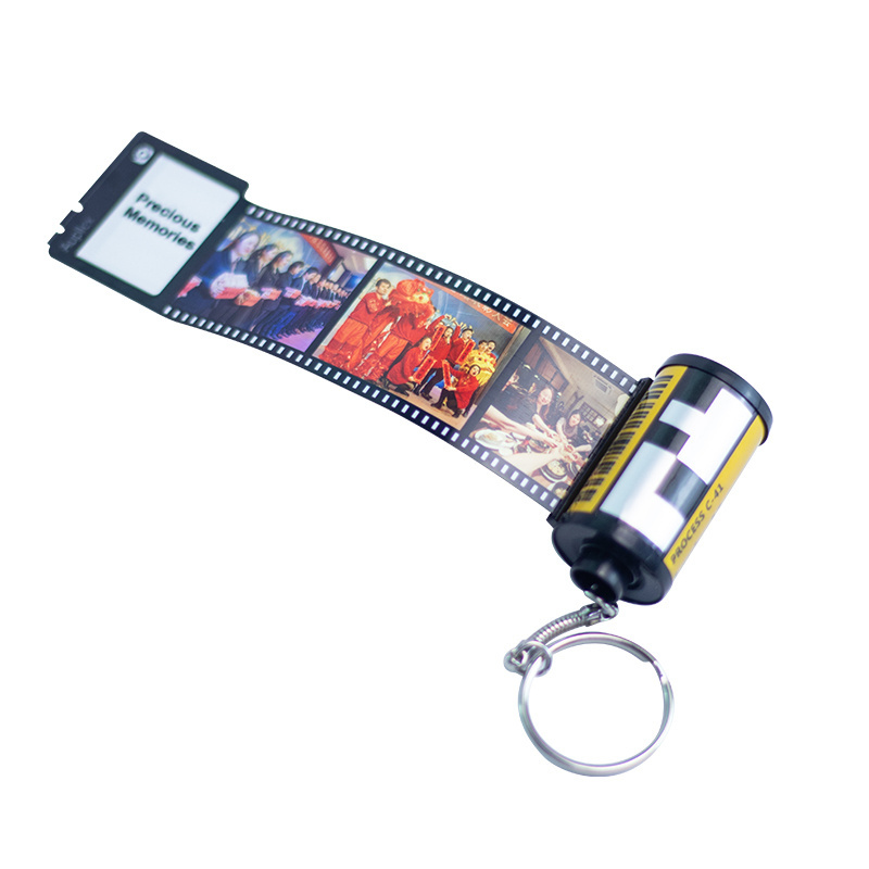 Sublimation Double Side Film Keychain Custom Photo Camera Film Unique Design Digital Solutions Digital Photo Keychain