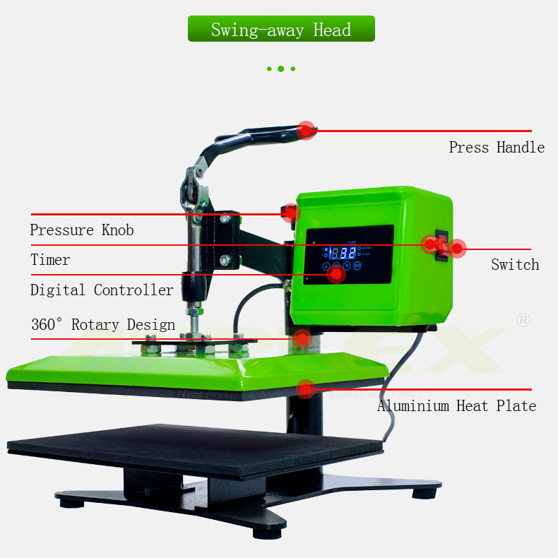 Prime Digital Swing away Sublimation T shirt Transfer Printing Heat Press Printing Machine for Sale