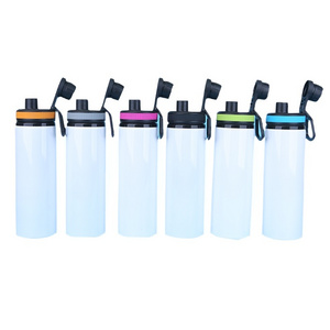 Auplex Factory Price 750ML Aluminium Black Cover Unique Water Bottles Travel Squeeze Bottles Sublimation Plain Bottle Wholesale