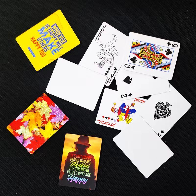 2023 Auplex Unique new DIY Playing Card 54 Including 2 Jokers Back Side Blank Custom LOGO Poker Cards for Sublimation