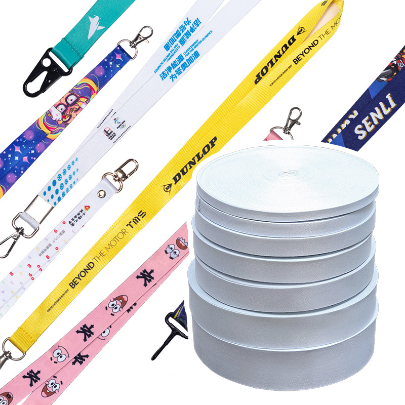 Custom Logo Ribbon - Personalized Sublimation Ribbon for Blank Lanyards, Satin Finish, Multiple Colors & Widths Available