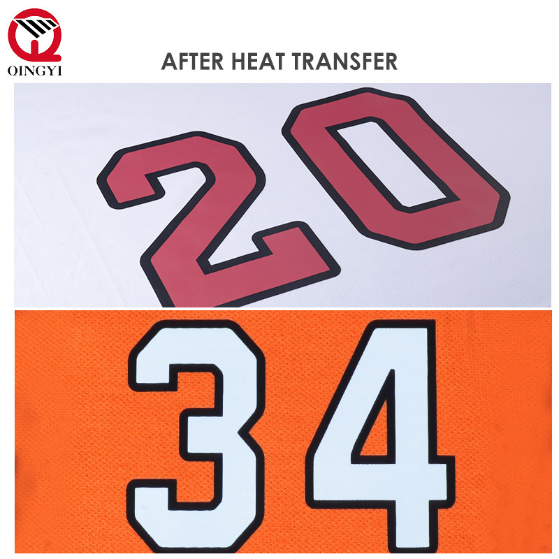 Cheap sticker wholesale plastisol heat transfer anime custom iron on jerseys number letters heat transfer for t-shirts