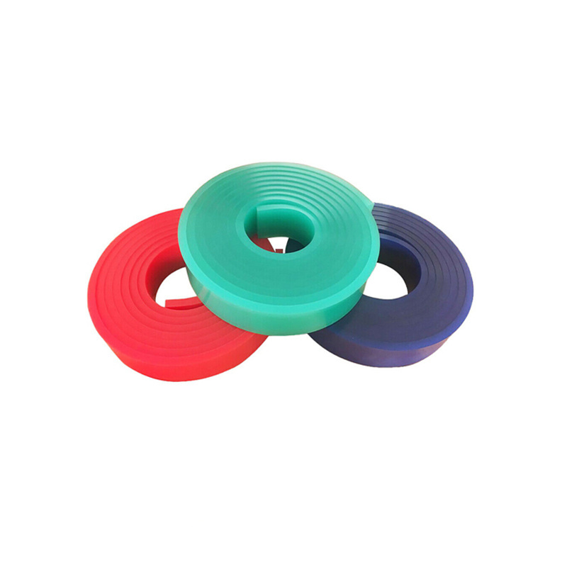 manufacturer high quality roll polyurethane silk screen printing silicone rubber squeegee blade for screen printing