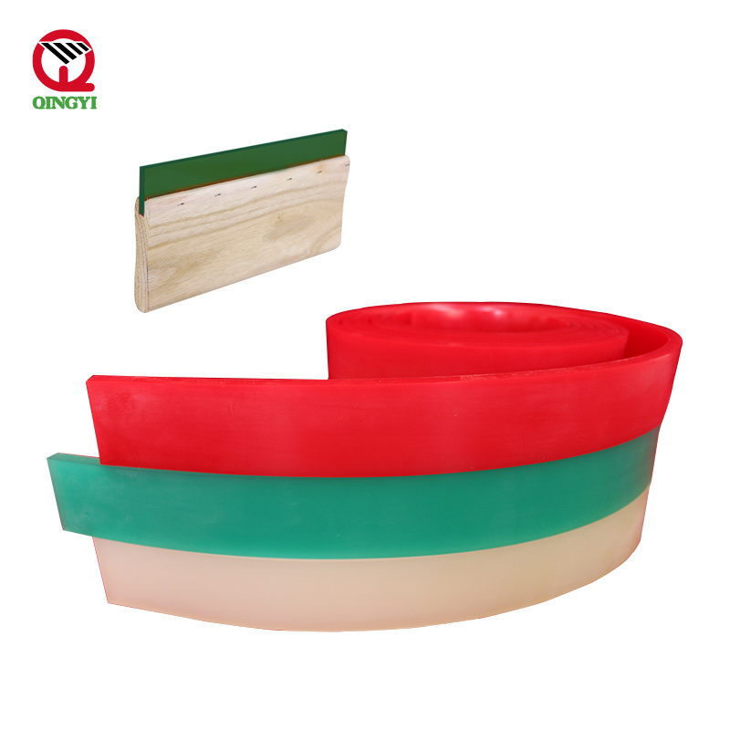 manufacturer high quality roll polyurethane silk screen printing silicone rubber squeegee blade for screen printing