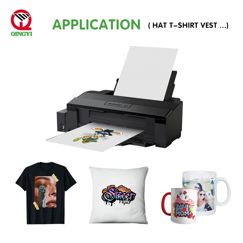 New modified a3 white CMYK ink epson l1800 dtf pet film printer for dtf T-shirt printing powder