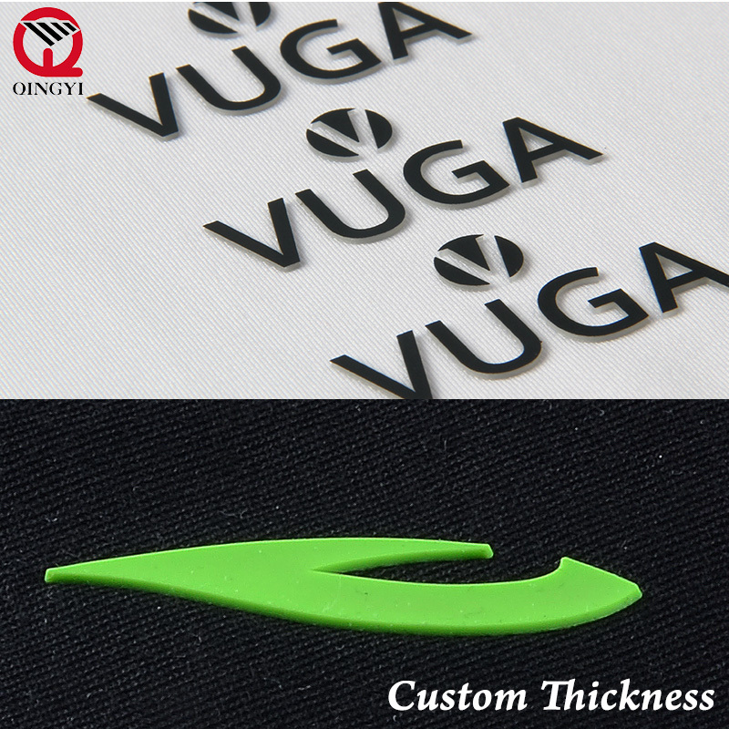 Custom 3D Raised Effect Brand Logo 3D Rubber Silicone Heat Transfer Clothing Label Heat Transfer Sticker For T-shirt