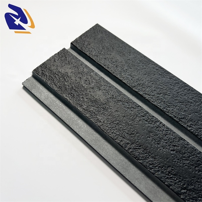 Black Series Stone Embossed 3D PS Wall Panel With Grey Sparkle Wall Concrete Panels Decorative