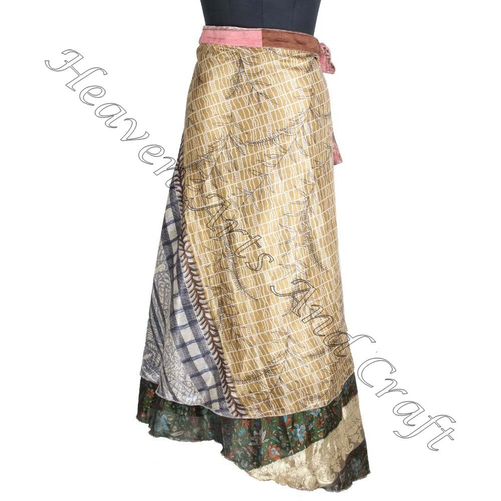 2023 Full Warp Skirt-Bollywood Fashion Silk Full Wrap Skirt-Indian Costume Clothing-Wholesale Wrap 2 Layer Reversible Magic Silk