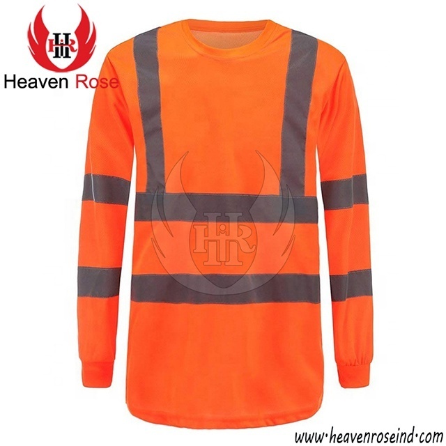 FR T shirt Wholesale  Workwear Safety Clothing  Customized Design Hi-Vis Reflective O-Neck T shirt Best For Sale