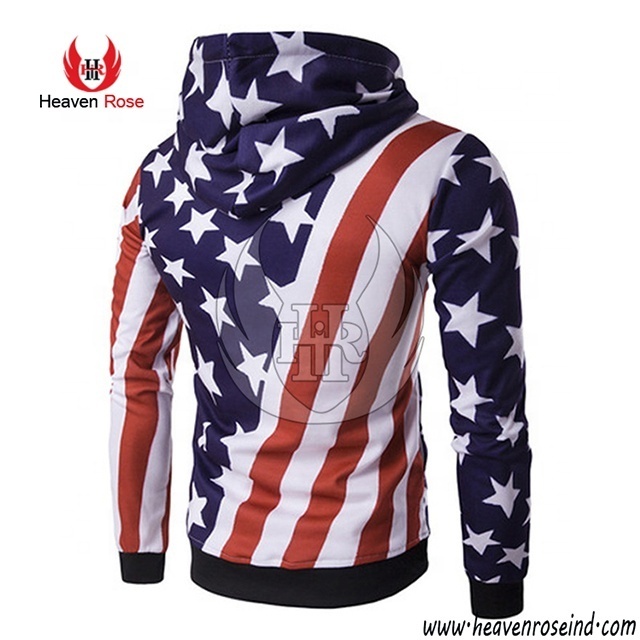 High Quality Breathable Polyester High Performance Sublimation Pullover Unisex Hoodie USA Printed Sweatshirts