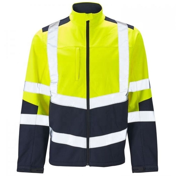 Men's High Vis Soft Shell Jacket Reflective Safety Jacket Hi Vis Reflective Cotton Safety Clothing inside Reflective jacket