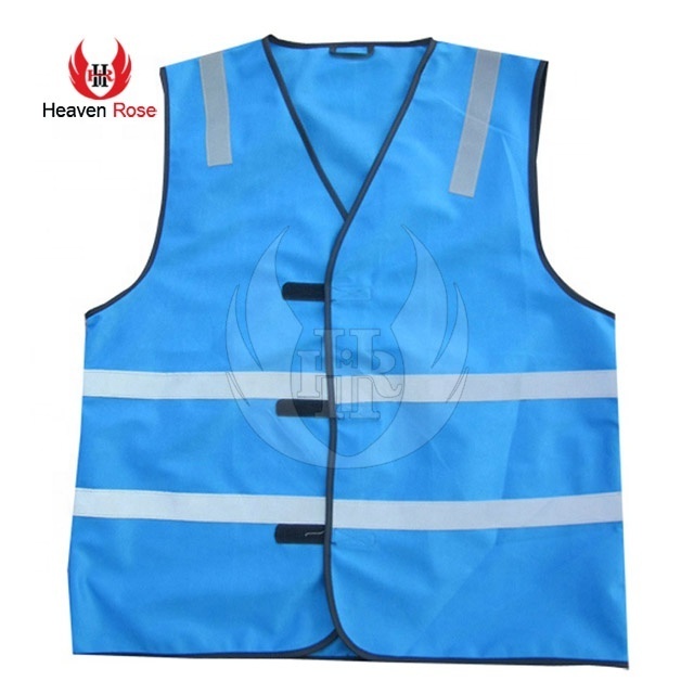 Cheap Blue Safety Reflective Vest High Quality Working Vest Men Construction Road Safety Vest