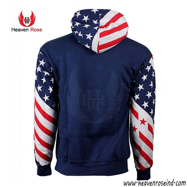 High Quality Breathable Polyester High Performance Sublimation Pullover Unisex Hoodie USA Printed Sweatshirts