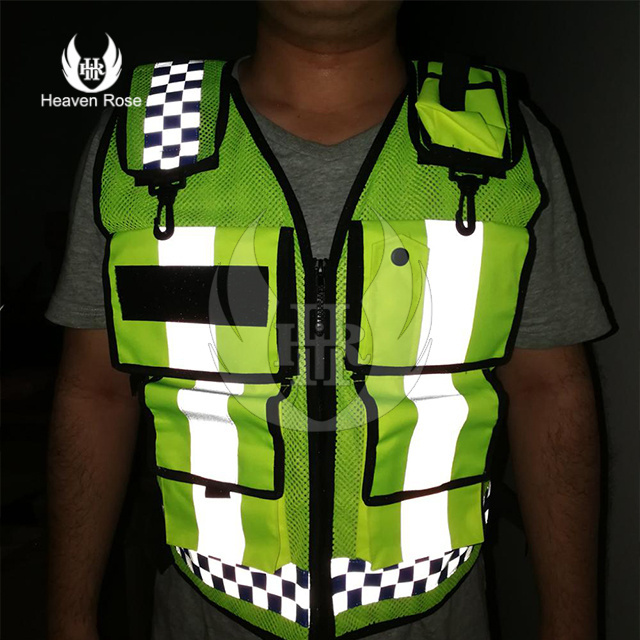 Top Quality High Visibility Cross-Back Vest Hi Vis Reflective Men Vest New Arrival Emergency Response Florescent Vest