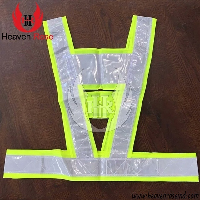 Custom Reflective Tape Safety Warning V Style Vest Reflective Safety vest For Security Purposes