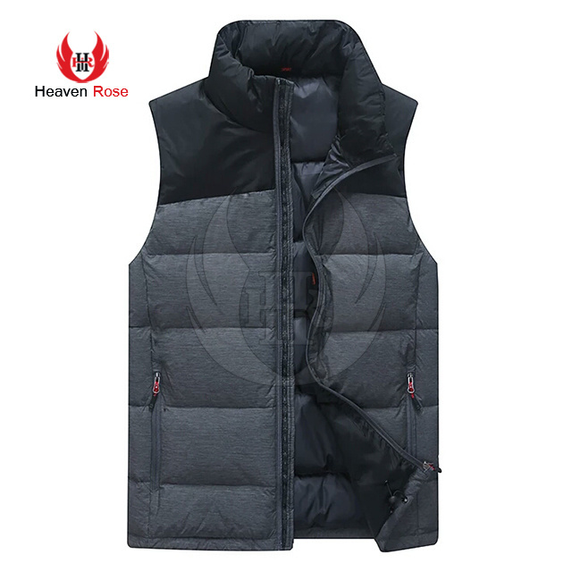 Wholesale Men's Water-Resistant Down Vest Down Padded Puffer Vest Men Sleeveless Padded Jacket