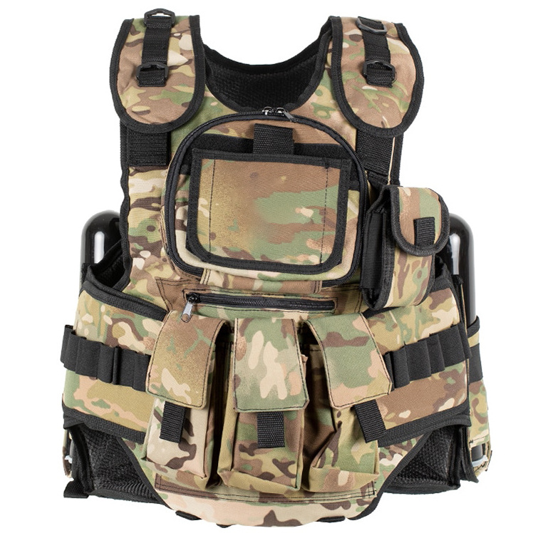 Reliable Custom Fabric Camouflage Adjustable Paintball Vest With Pockets Pods Top Selling Sustainable Camouflage Printed Paintba