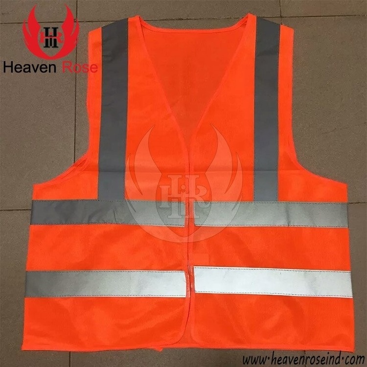 Safety Hi Viz Vest Reflective Waistcoat For Security Outdoor Working Safety Vest Mesh Fabric Construction Security Safety Vest