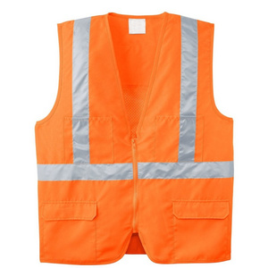 Best Selling Custom Made Mesh Back Safety Vest with Reflective Tape for Men and Women Lightweight Surveyor Vest