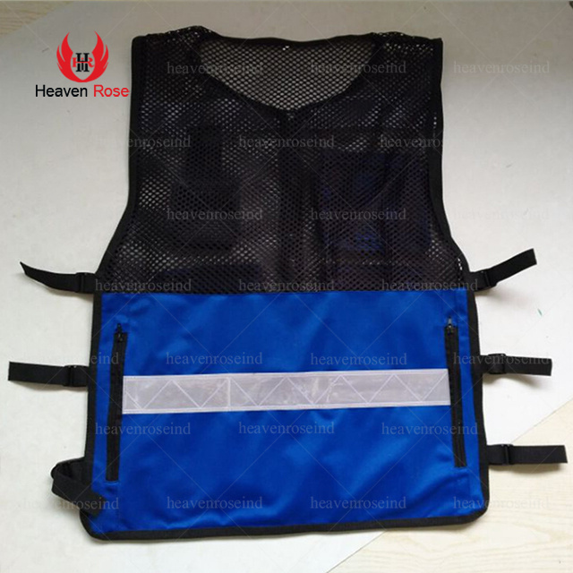 Royal And Black Hi Vis Reflective Safety Vest High Viz High Visibility Mesh Waistcoat Multi Pockets