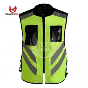 Cycling Safety Vest with Reflective Tape Working Uniforms Jackets Yellow En 20471 Reflective Running