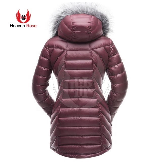 Wholesale Winter Female Outdoor Long Warm Fur Down Oversize Jackets For Women