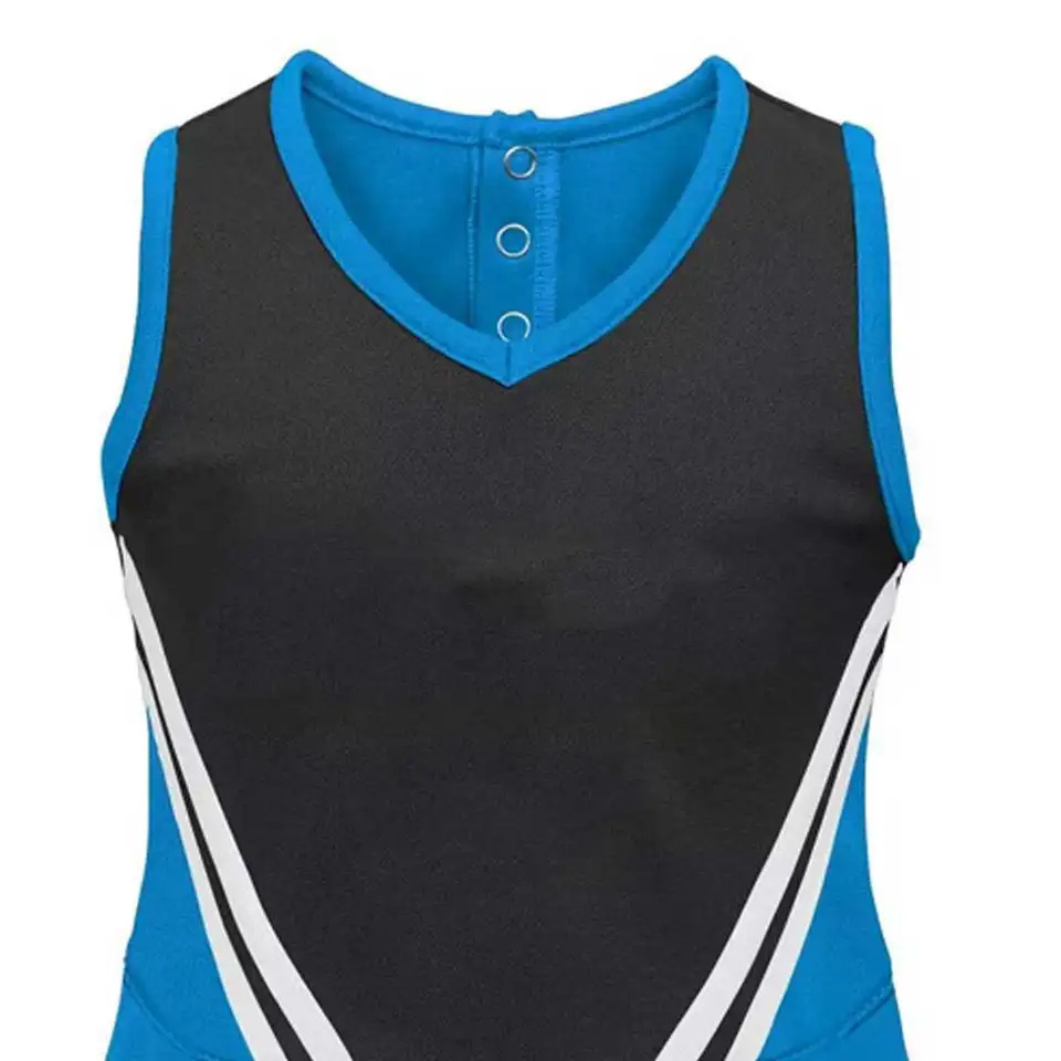 Hot Sale Cheer Leading Costume Sleeveless Cheerleader Uniform Women Custom OEM ODM Custom Designs Cheerleading Uniforms