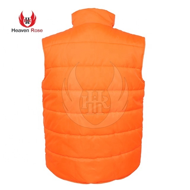 Zipper Best Quality Men Padded Vest Best Bubble jacket winter working padded vests for men in simple styles with cotton padding