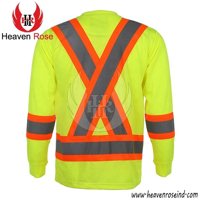 FR T shirt Wholesale  Workwear Safety Clothing  Customized Design Hi-Vis Reflective O-Neck T shirt Best For Sale