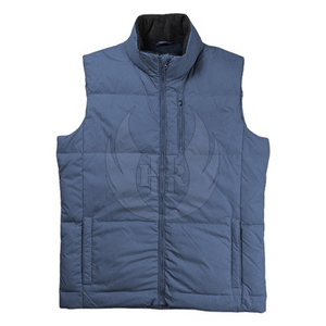 Wholesale OEM Fashion Padded Vest Breathable Casual Vests With Zip Pocket Outdoor Men Fitness Vests