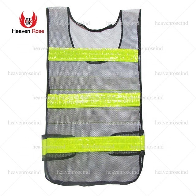 Men Outdoor Road Safety Vest High Visibility Reflective Safety Mesh Vest Best For Sale Safety Vest Black Work Wear Uniform