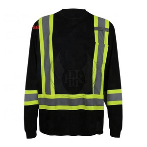 FR T shirt Wholesale  Workwear Safety Clothing  Customized Design Hi-Vis Reflective O-Neck T shirt Best For Sale