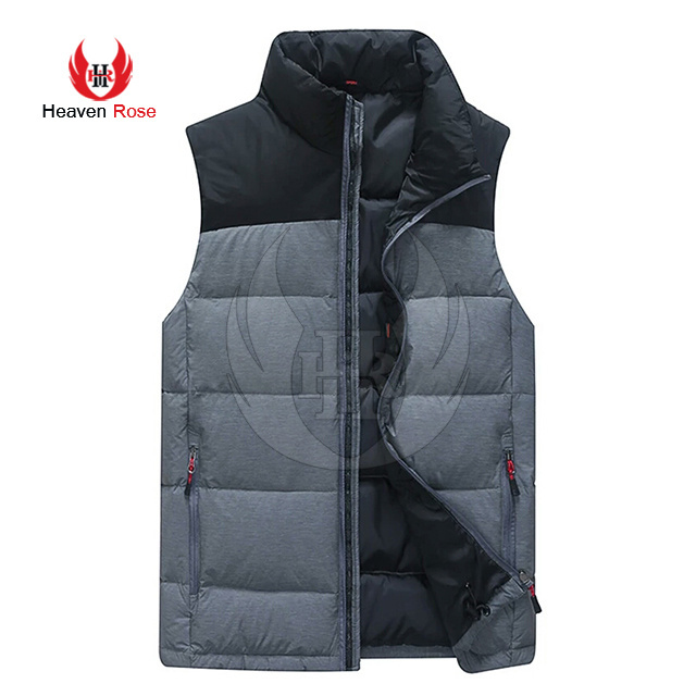 Wholesale Men's Water-Resistant Down Vest Down Padded Puffer Vest Men Sleeveless Padded Jacket