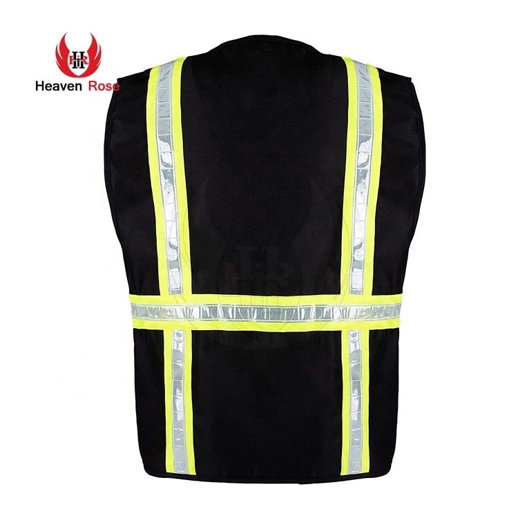 Factory Made Hot Selling Workers Hi Vis Safety Reflective Vest Black Safety Vest For Sale