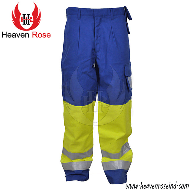 Mens Reflective Hi Vis safety pants,Working Breathable Trouser Flame Retardant Cargo Pant