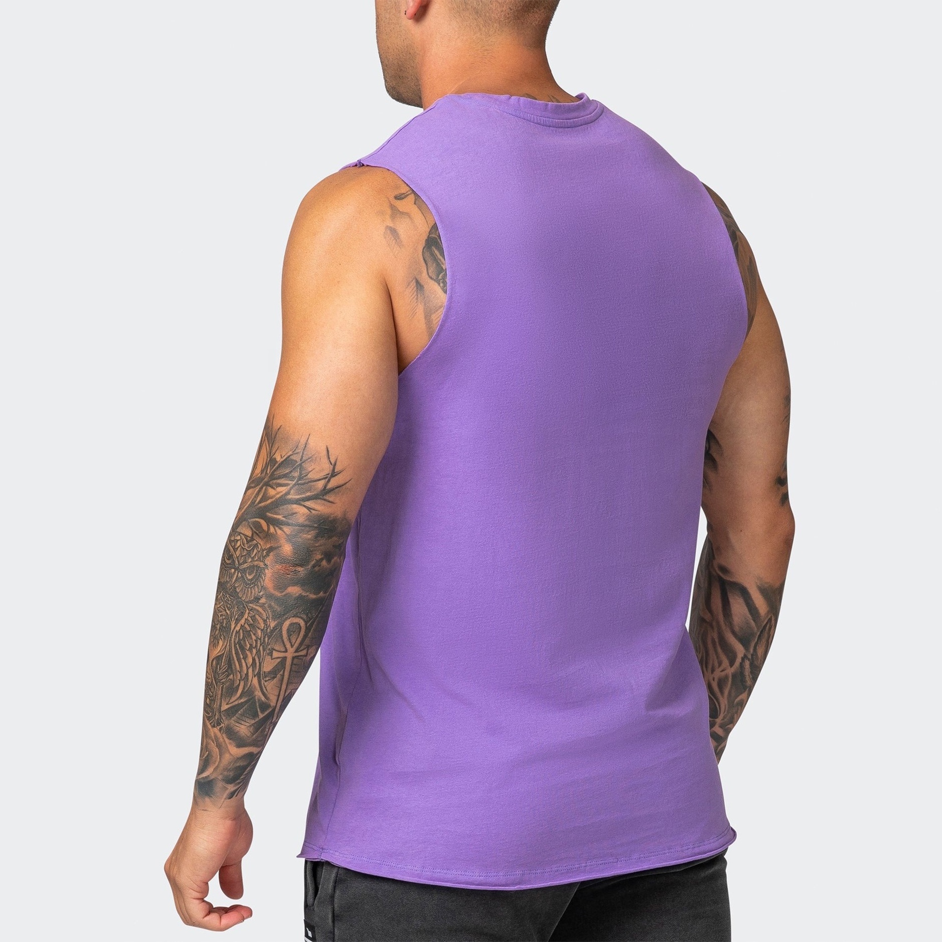 Men Gym Muscle Sing lets Workout Tank Top Bodybuilding Fitness Sleeveless T-shirt Cotton Loose Tank Top Bottoming Stretch Vest