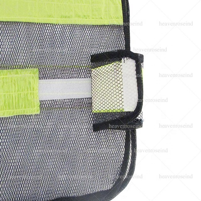 Men Outdoor Road Safety Vest High Visibility Reflective Safety Mesh Vest Best For Sale Safety Vest Black Work Wear Uniform