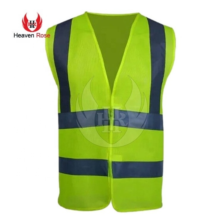 Safety Hi Viz Vest Reflective Waistcoat For Security Outdoor Working Safety Vest Mesh Fabric Construction Security Safety Vest