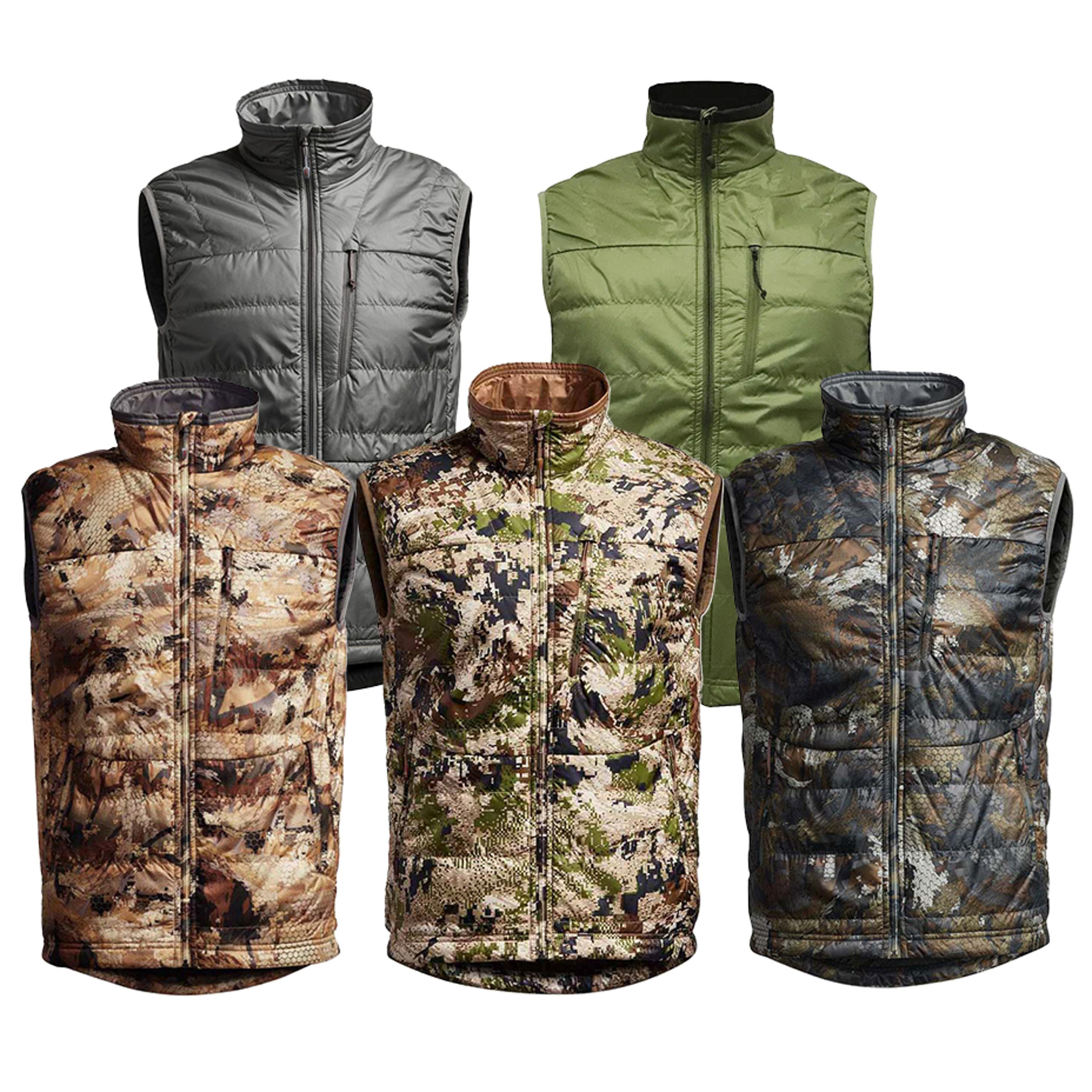 Lightweight Hunting Padded Vest With Zippered Chest Pockets Insulated Polyester Fabric Water Repellent Hunting Down Vest