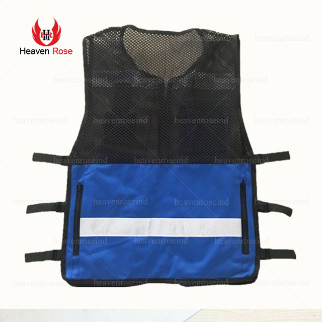 Royal And Black Hi Vis Reflective Safety Vest High Viz High Visibility Mesh Waistcoat Multi Pockets