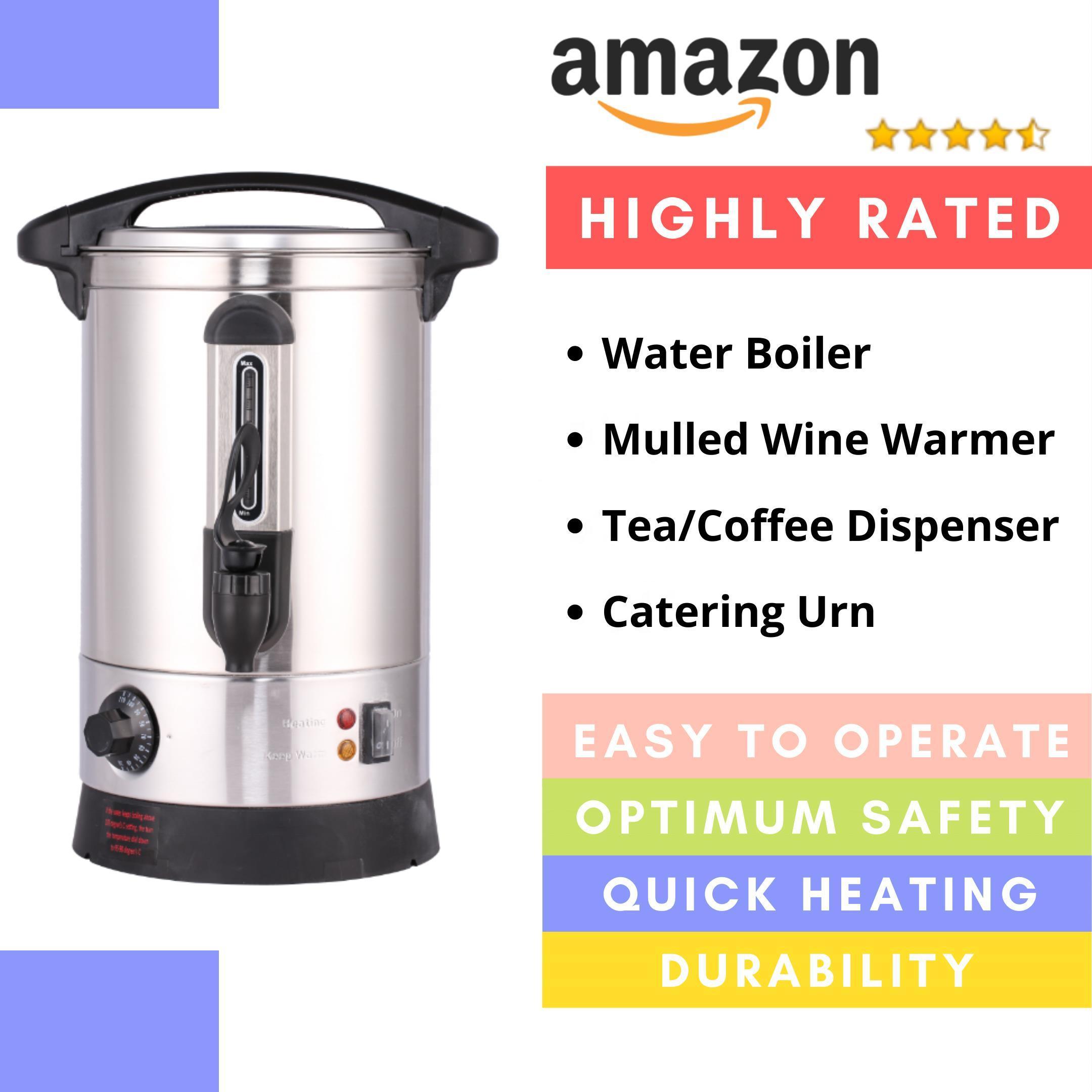 Stainless steel economy electrical hot water boiler heater catering tea coffee urn mulled wine warmer beverage dispenser