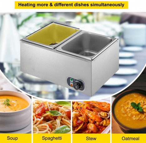 Heavybao Restaurant Hotel Bain Marie Food Warmer Industrial Stainless Steel Buffet Steamer Table Buffet Bain Marie