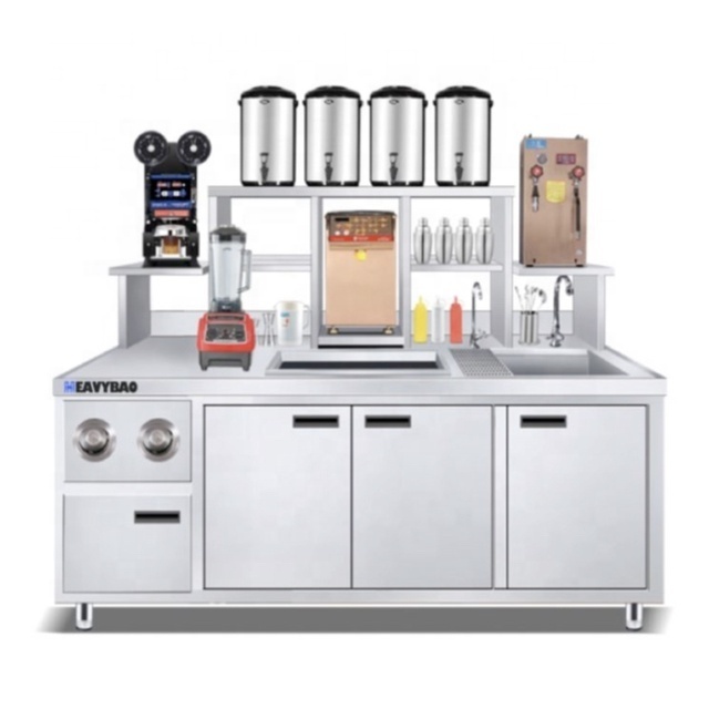 HEAVYBAO Commercial Automatic Bubble Tea Counter / Perfect customize drink station bubble tea counter and milk tea equipment