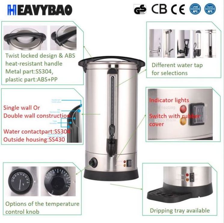 Commercial Electric Digital Controlling Drinking Boiler Hot Water Heater Wine Tea Warmer Heating Element Boilers