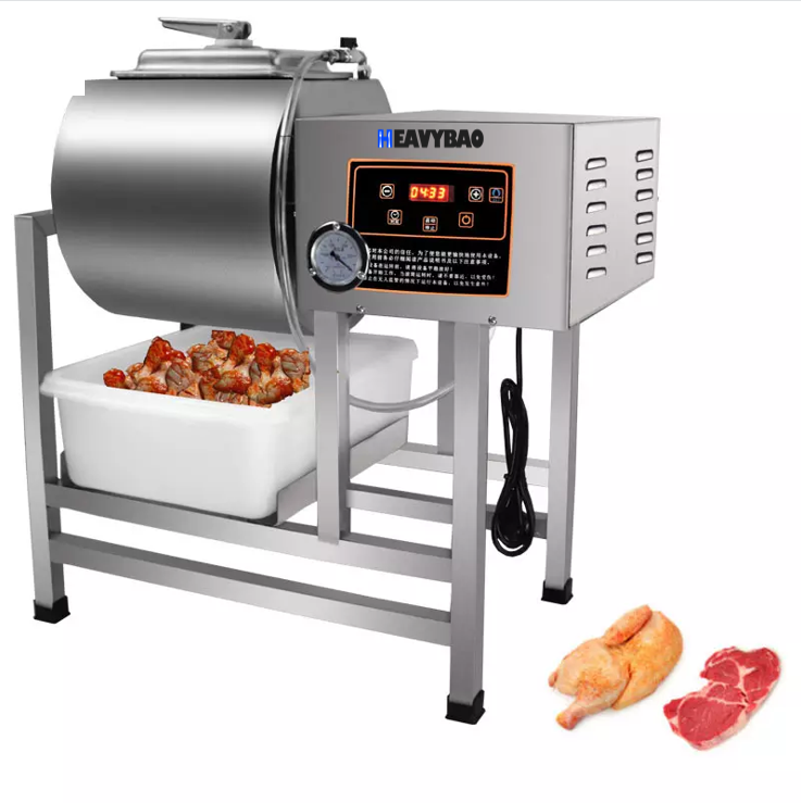 Heavybao Vertical Low Noise Electric Automatic Swelling Meat Marinating Vacuum Pickling Machine Large Capacity