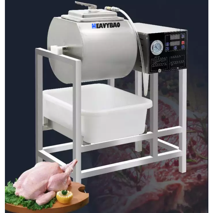 Heavybao Vertical Low Noise Electric Automatic Swelling Meat Marinating Vacuum Pickling Machine Large Capacity