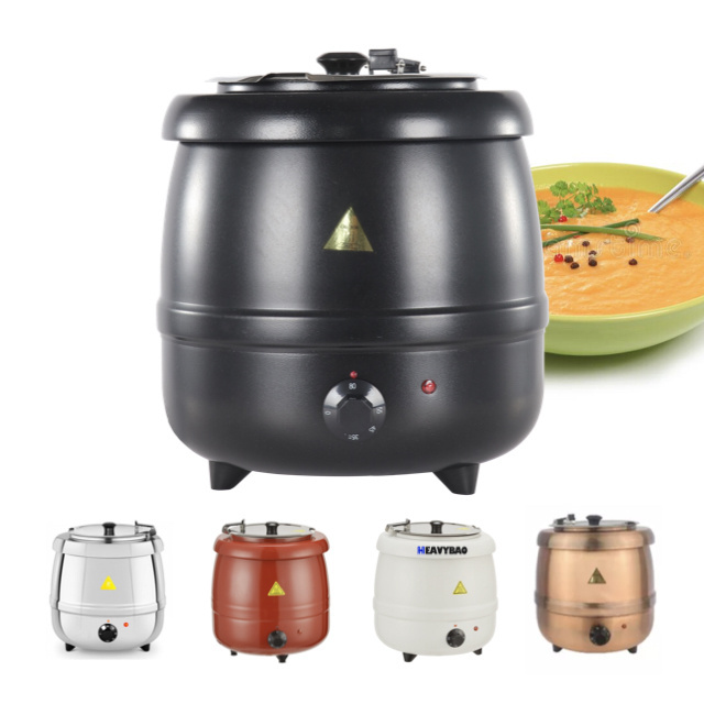 Heavybao Commercial Restaurant Supplies Catering Soup Kettle Electric Food Warmer 10L/13L Stainless Steel Soup Bucket Kettle