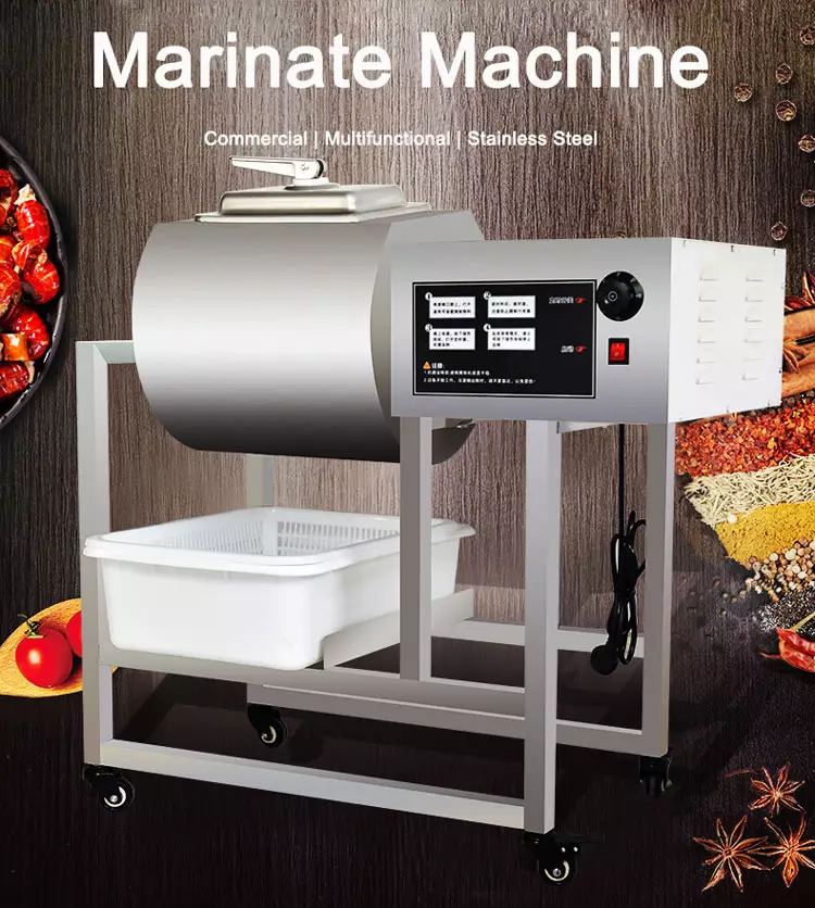 Heavybao Vertical Low Noise Electric Automatic Swelling Meat Marinating Vacuum Pickling Machine Large Capacity